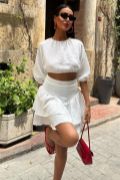 Crop Bluz Ve Kat Kat Etekli Takım 10207 resmi